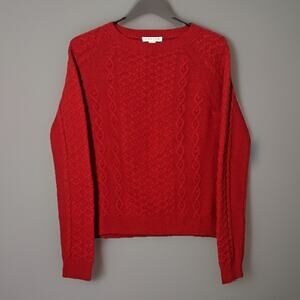 Pendleton Women’s M Red Lambswool Cable Knit Sweater